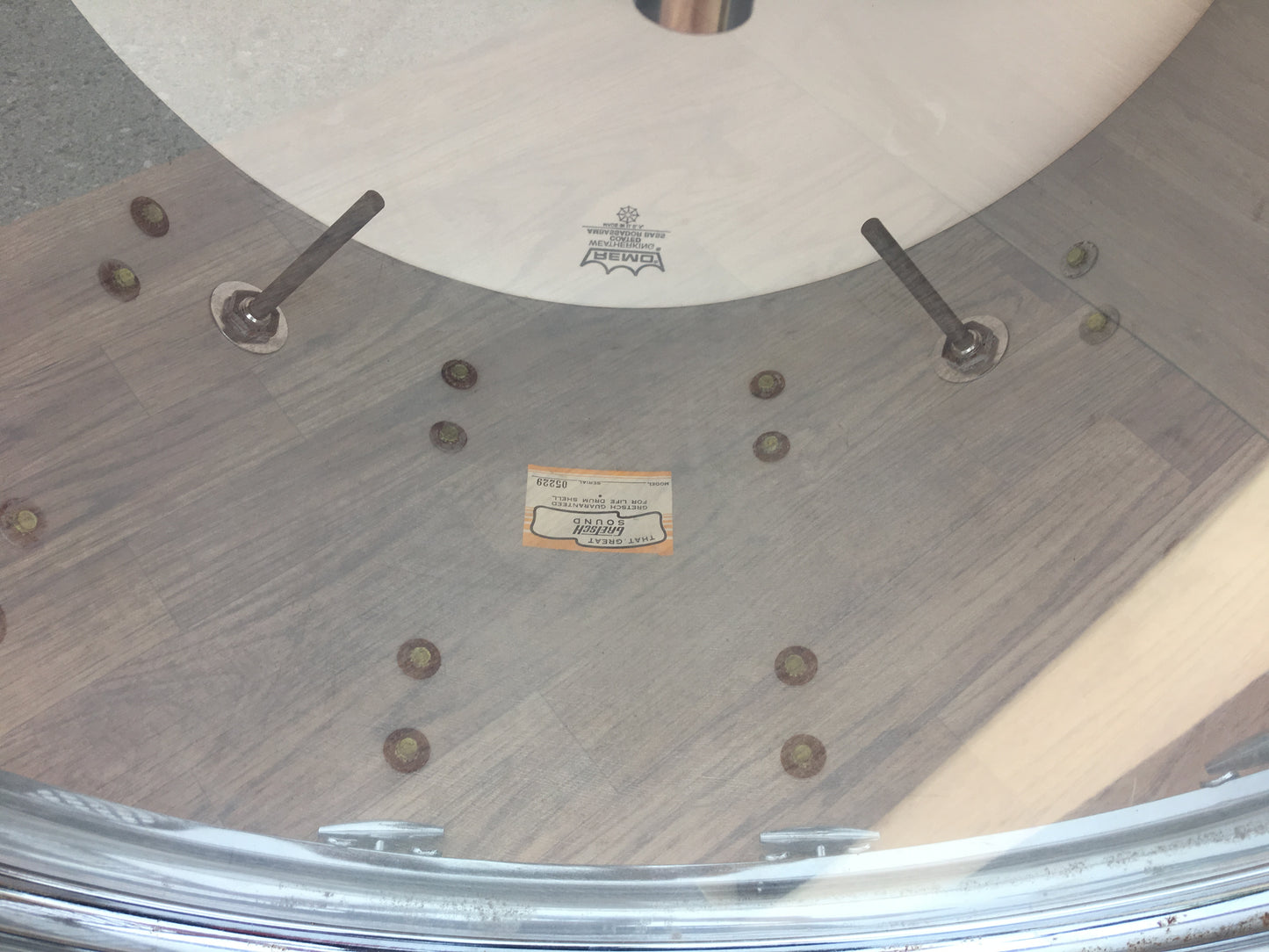 1971 Gretsch Stop Sign Badge Drum Set in Peacock Satin Flame