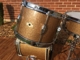 1961-62 Camco Oaklawn Peacock Pearl Sparkle "New Tuxedo Outfit" Drum Set