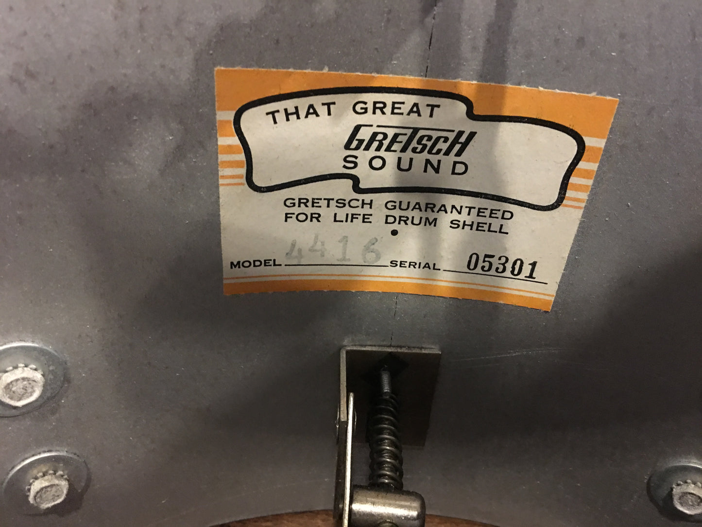 1971 Gretsch Stop Sign Badge Drum Set in Peacock Satin Flame