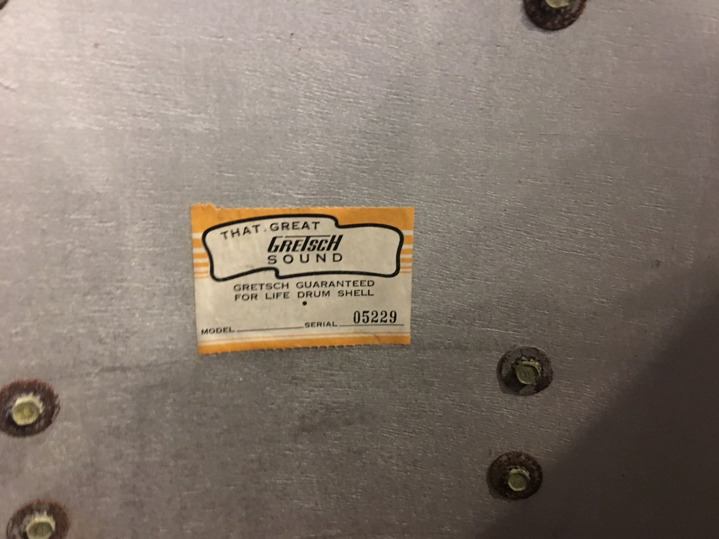 1971 Gretsch Stop Sign Badge Drum Set in Peacock Satin Flame