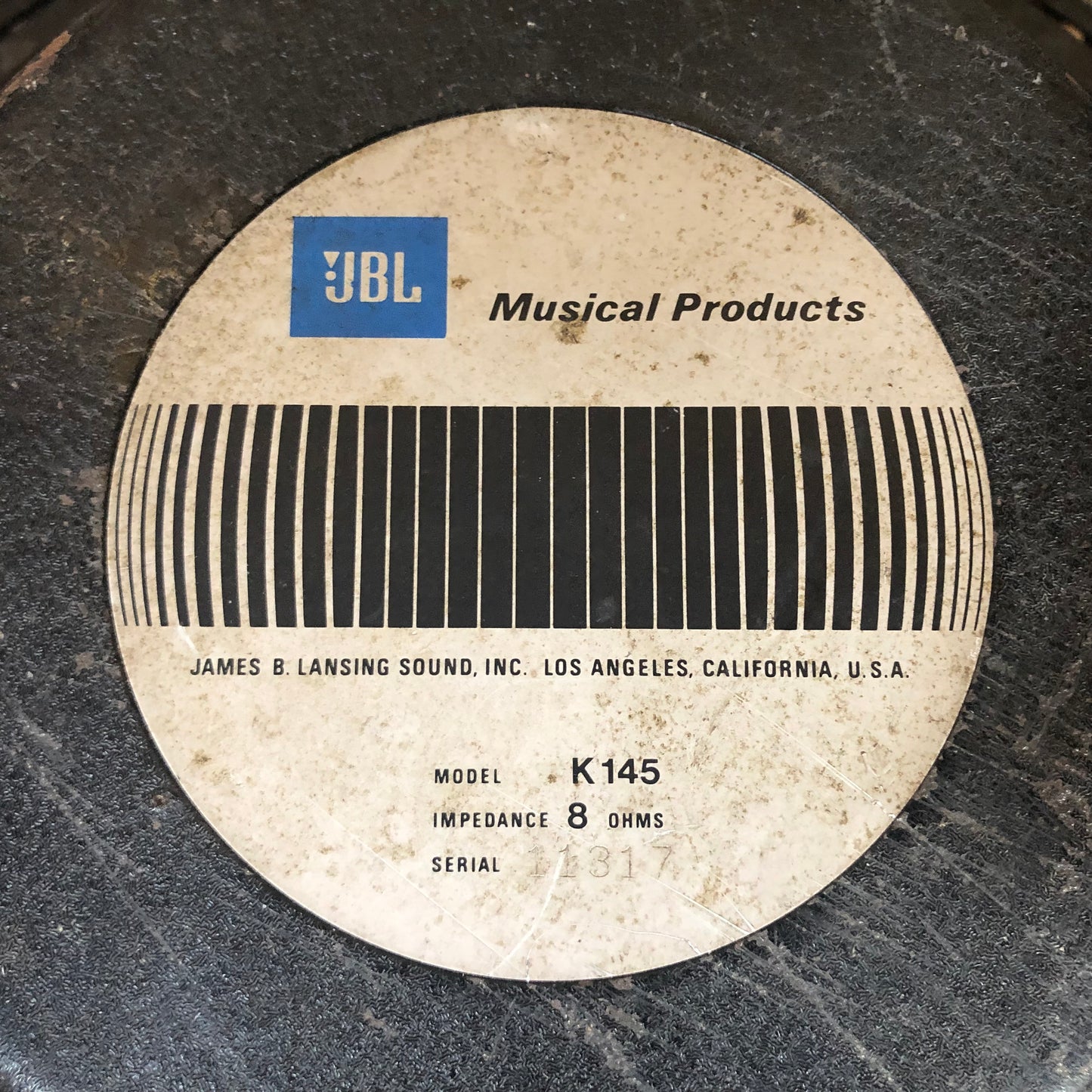 Vintage 15" JBL Professional K145 Alnico Speaker 8 Ohms