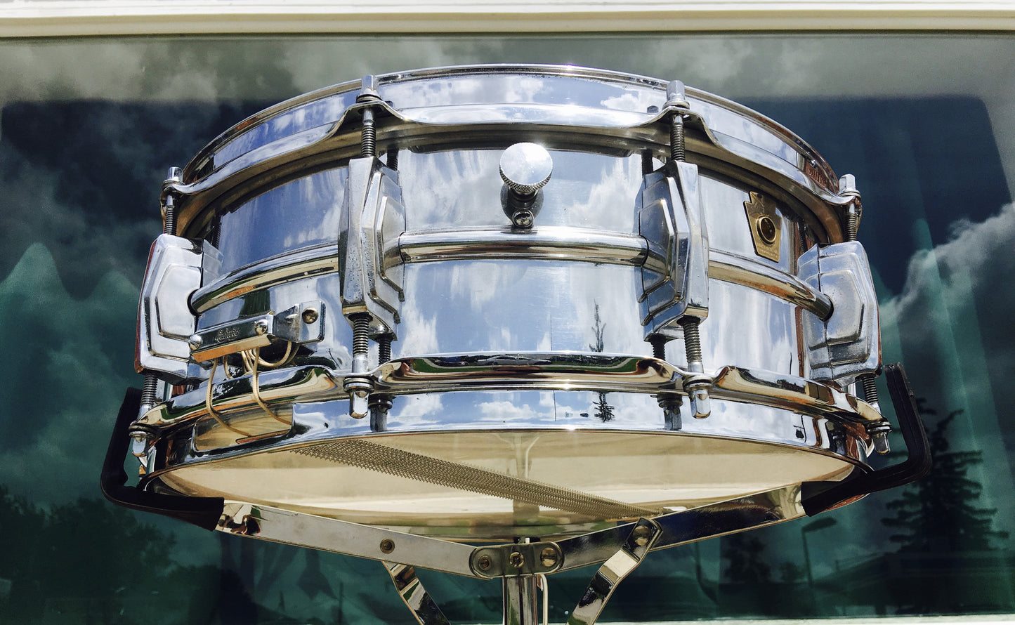 1960 Ludwig Chrome Over Brass Pre-Serial 5"x14" Supraphonic Snare Drum