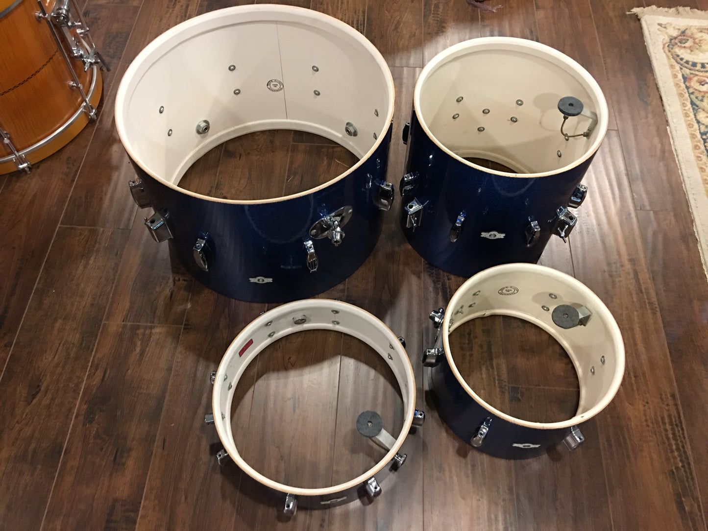 1960s Camco Oaklawn Blue Sparkle Tuxedo Eddie Knight Drum Set