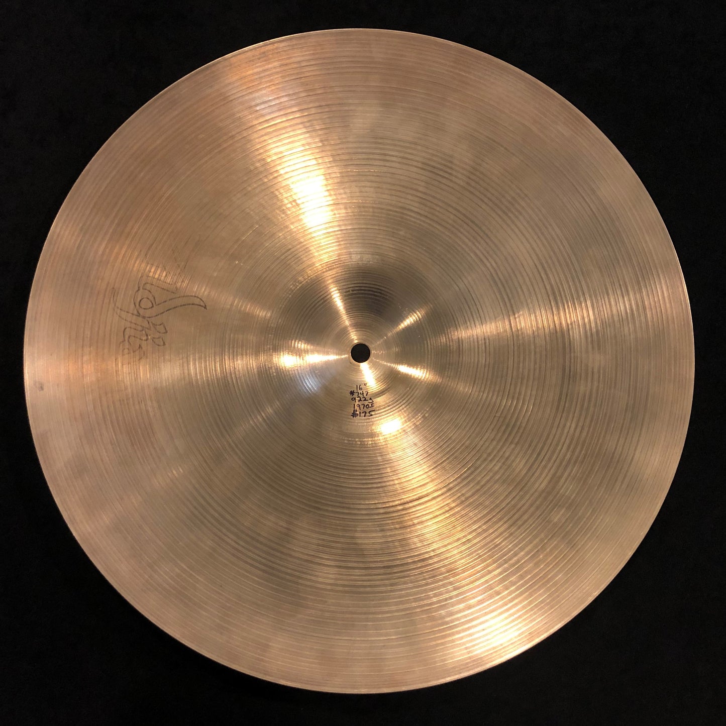 16" Zildjian A 1970s Crash Cymbal 922g #747 *Video Demo*