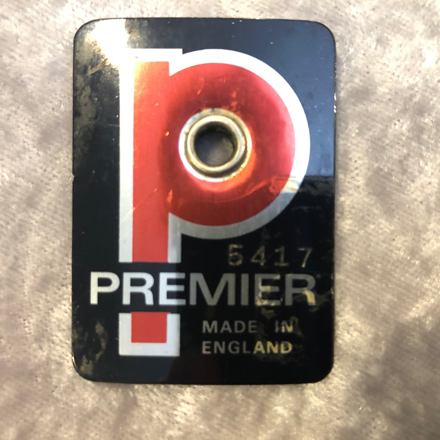 1970s Premier Snare/Tom/Bass Drum Badge Made In England