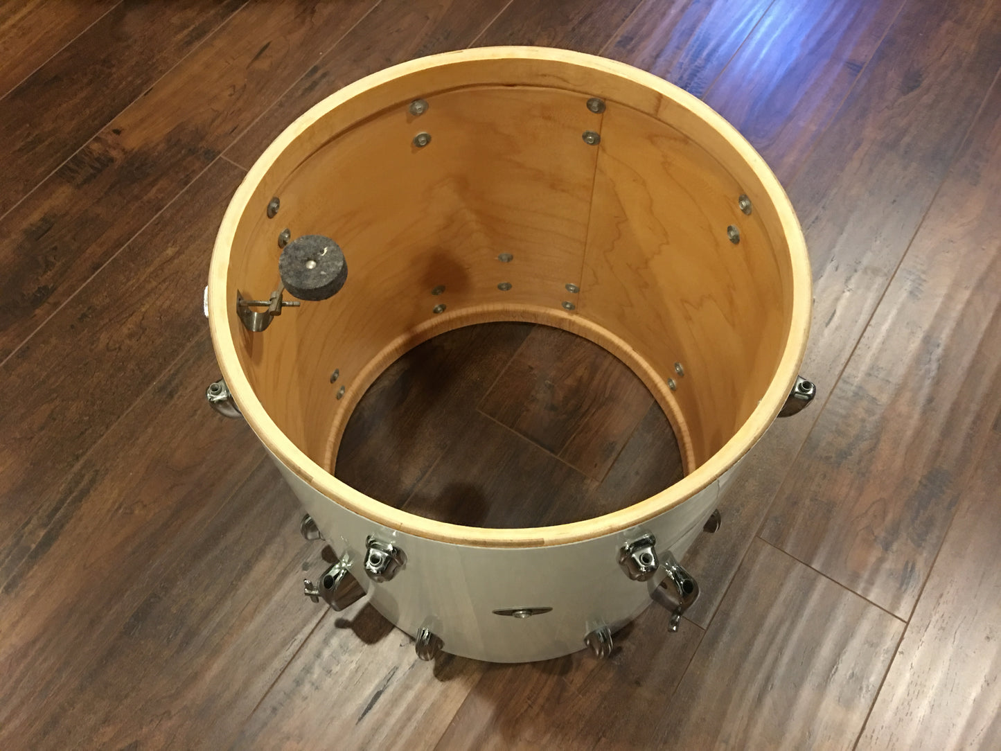 1970s Slingerland Drum Set White Gloss Pearl 3 Ply 24/14/16