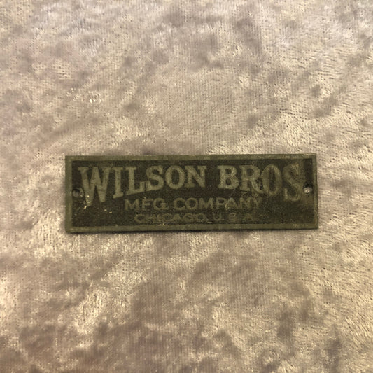 1920s Vintage Wilson Brothers Snare / Bass Drum Badge