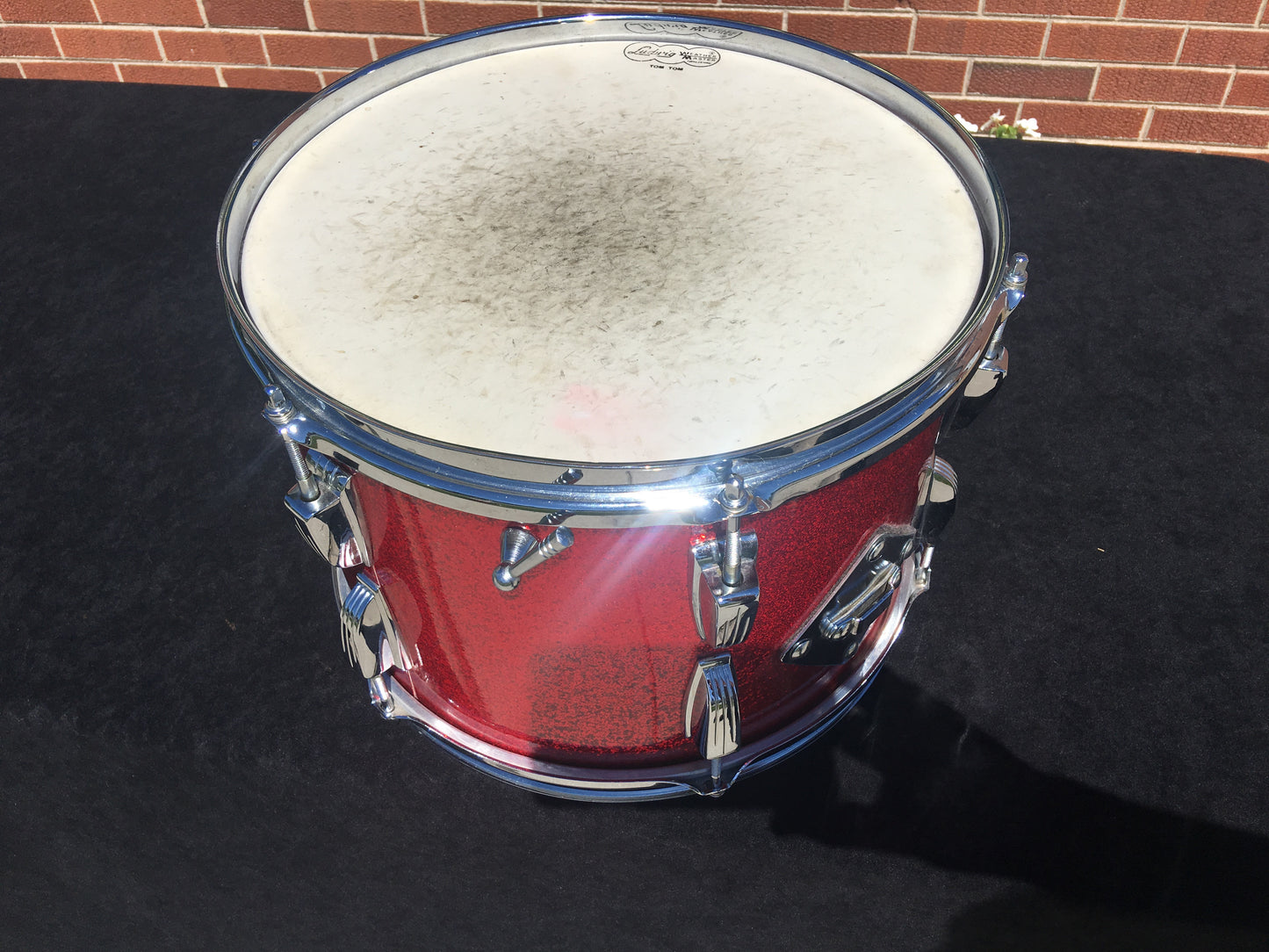 Vintage 1960s Ludwig 9"x13" Red Sparkle Super Classic Tom Drum - Stunning!