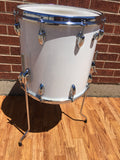 1970s Slingerland 14"X14" Bop Floor Tom White Gloss Pearl 3 Ply CLEAN !