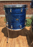 1960's Slingerland Blue Agate Set - New Rock Outfit No. 50N w/ 24" Bass Drum