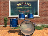 1960's Slingerland Blue Agate Set - New Rock Outfit No. 50N w/ 24" Bass Drum