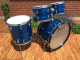 1960's Slingerland Blue Agate Set - New Rock Outfit No. 50N w/ 24" Bass Drum