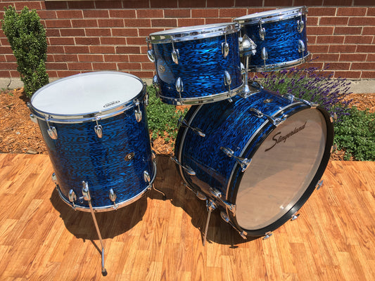 1960's Slingerland Blue Agate Set - New Rock Outfit No. 50N w/ 24" Bass Drum