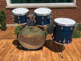 1960's Slingerland Blue Agate Set - New Rock Outfit No. 50N w/ 24" Bass Drum