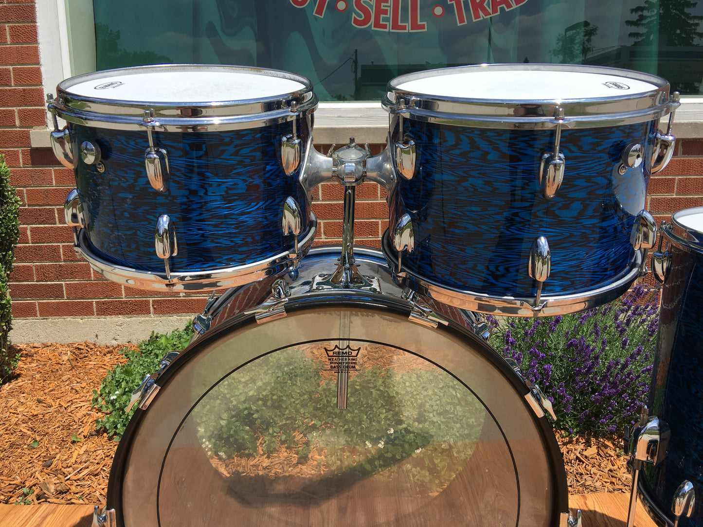 1960's Slingerland Blue Agate Set - New Rock Outfit No. 50N w/ 24" Bass Drum