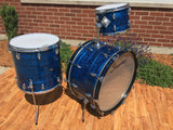 1960's Slingerland Blue Agate Set - New Rock Outfit No. 50N w/ 24" Bass Drum