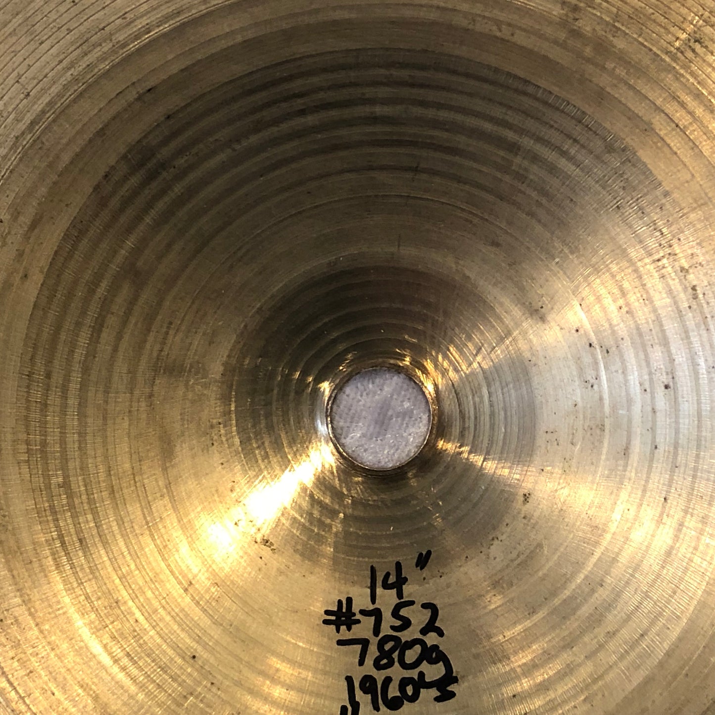14" Zildjian A 1960s Hi-Hat Single Cymbal 780g #752