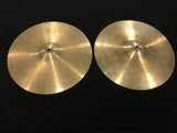 14" Early 1950s Zildjian A Trans Stamp Hi Hat Cymbal Pair 728/732g #519