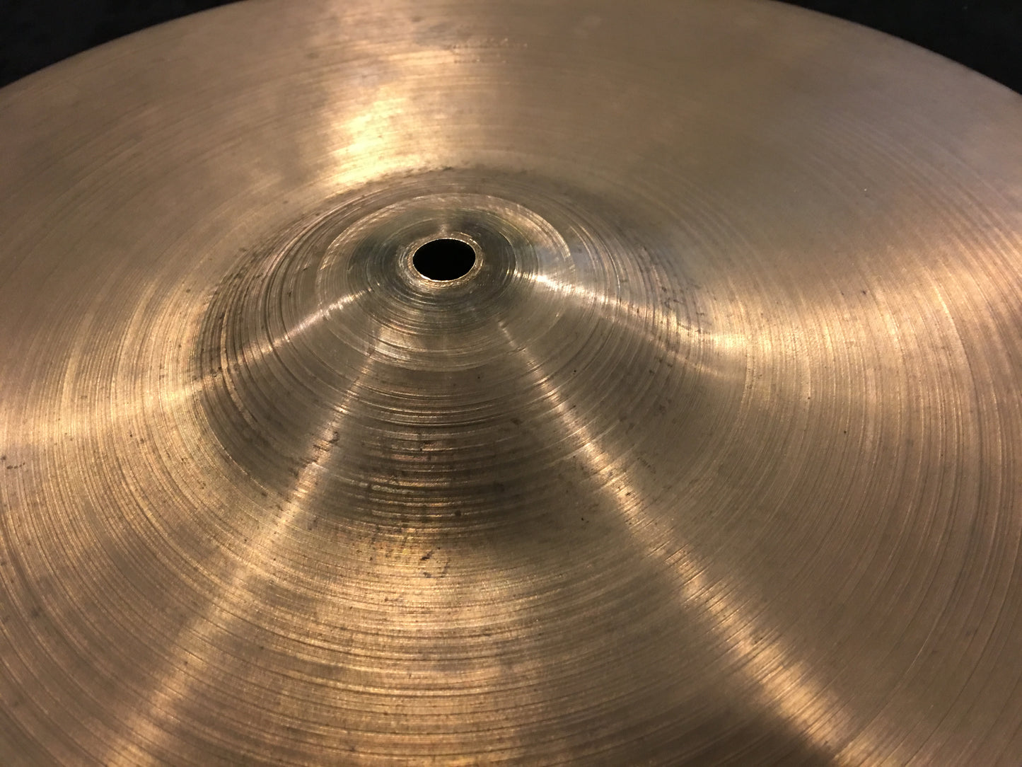 14" Early 1950s Zildjian A Trans Stamp Hi Hat Cymbal Pair 728/732g #519