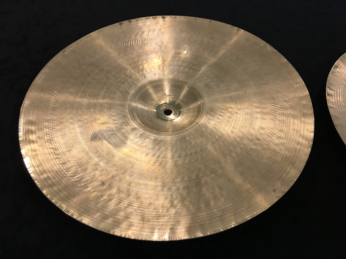 14" Early 1950s Zildjian A Trans Stamp Hi Hat Cymbal Pair 728/732g #519