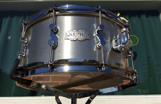 KUMU 6.5"x14" Brushed Aluminum Snare Drum from Finland