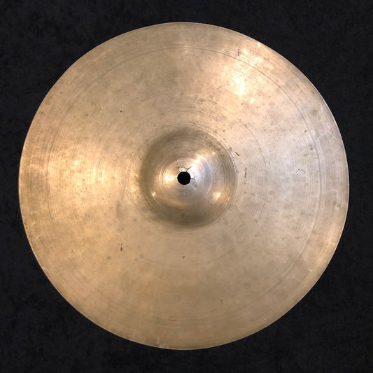 15" K. Zildjian Istanbul 1930s-1945 Old Stamp Type I Hi Hat / Small Ride Cymbal 1026g #215