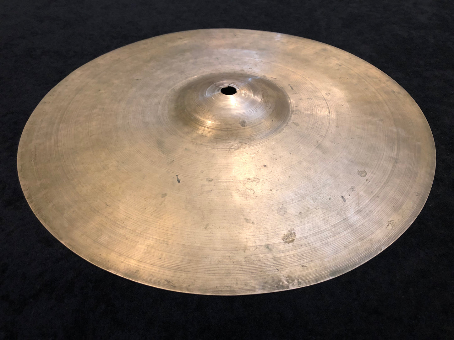 15" K. Zildjian Istanbul 1930s-1945 Old Stamp Type I Hi Hat / Small Ride Cymbal 1026g #215