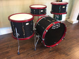 Kumu "All Birch Custom" Drum Set - Stunning one-off NAMM Set - Black Brocade