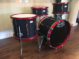 Kumu "All Birch Custom" Drum Set - Stunning one-off NAMM Set - Black Brocade