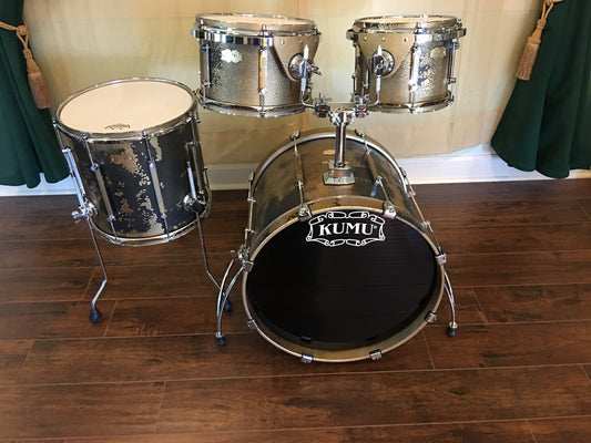 Kumu "All Birch Custom" Drum Set - Stunning One-Off NAMM Set - Custom "BlackGold"