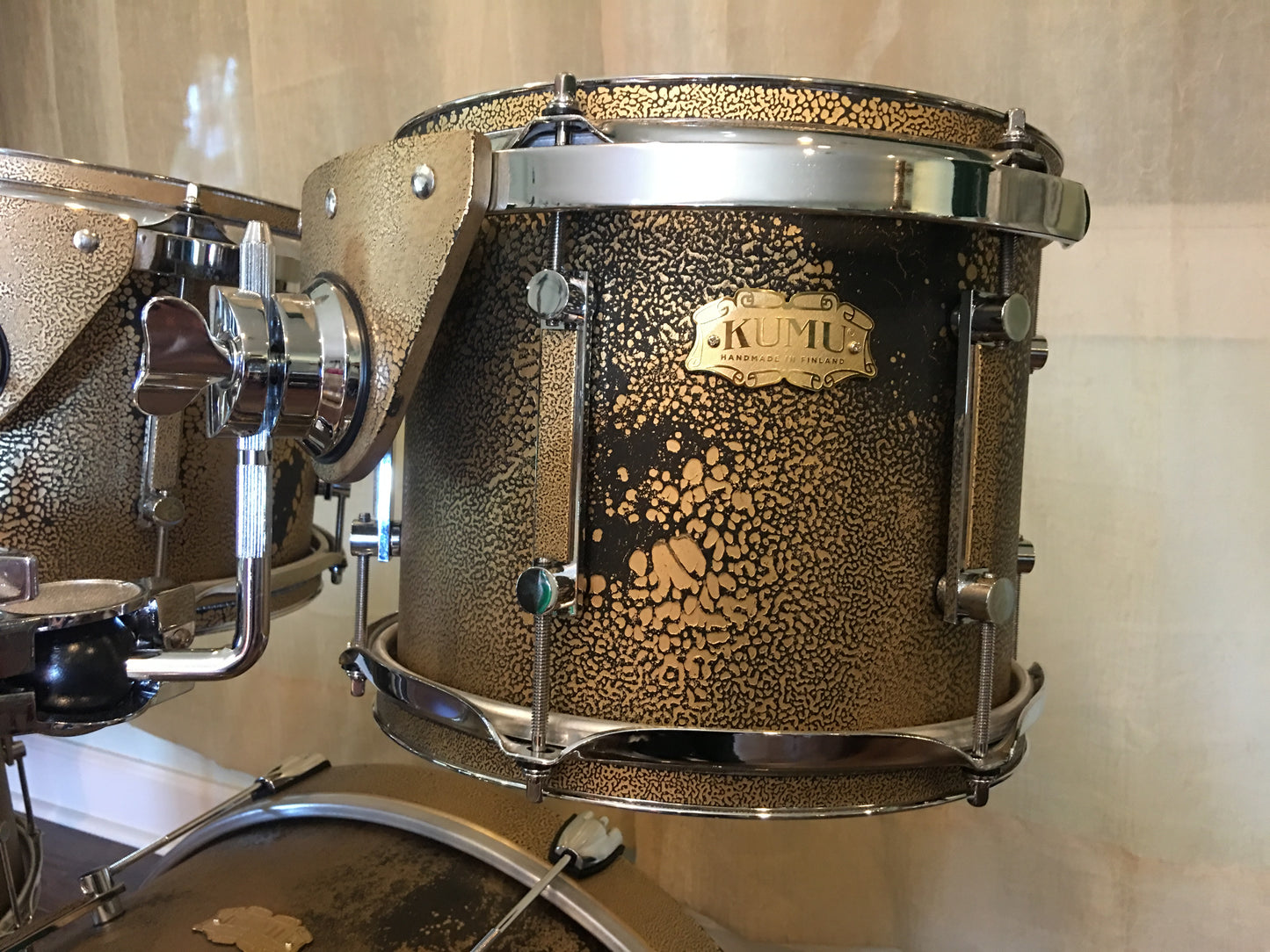Kumu "All Birch Custom" Drum Set - Stunning One-Off NAMM Set - Custom "BlackGold"