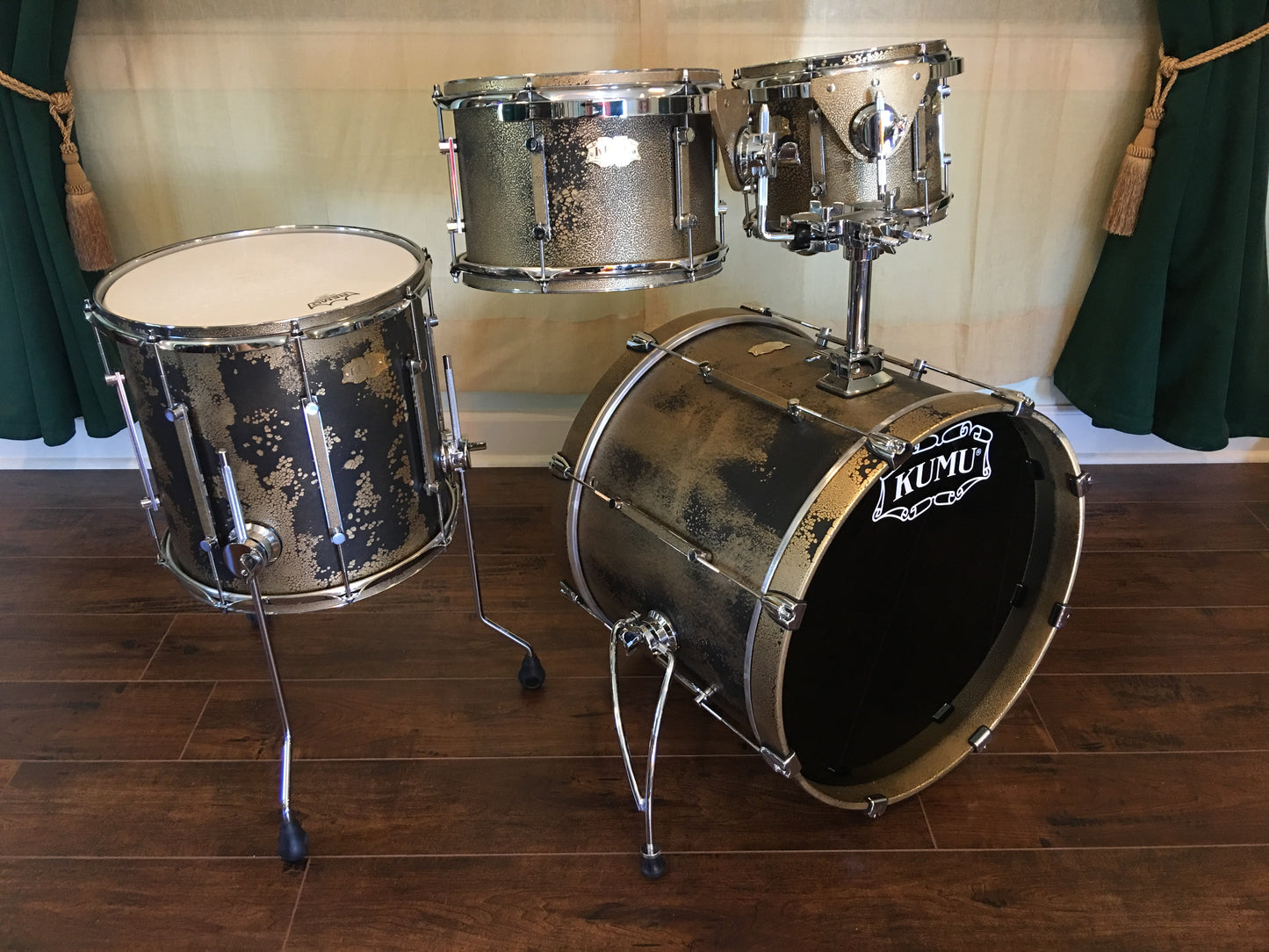Kumu "All Birch Custom" Drum Set - Stunning One-Off NAMM Set - Custom "BlackGold"