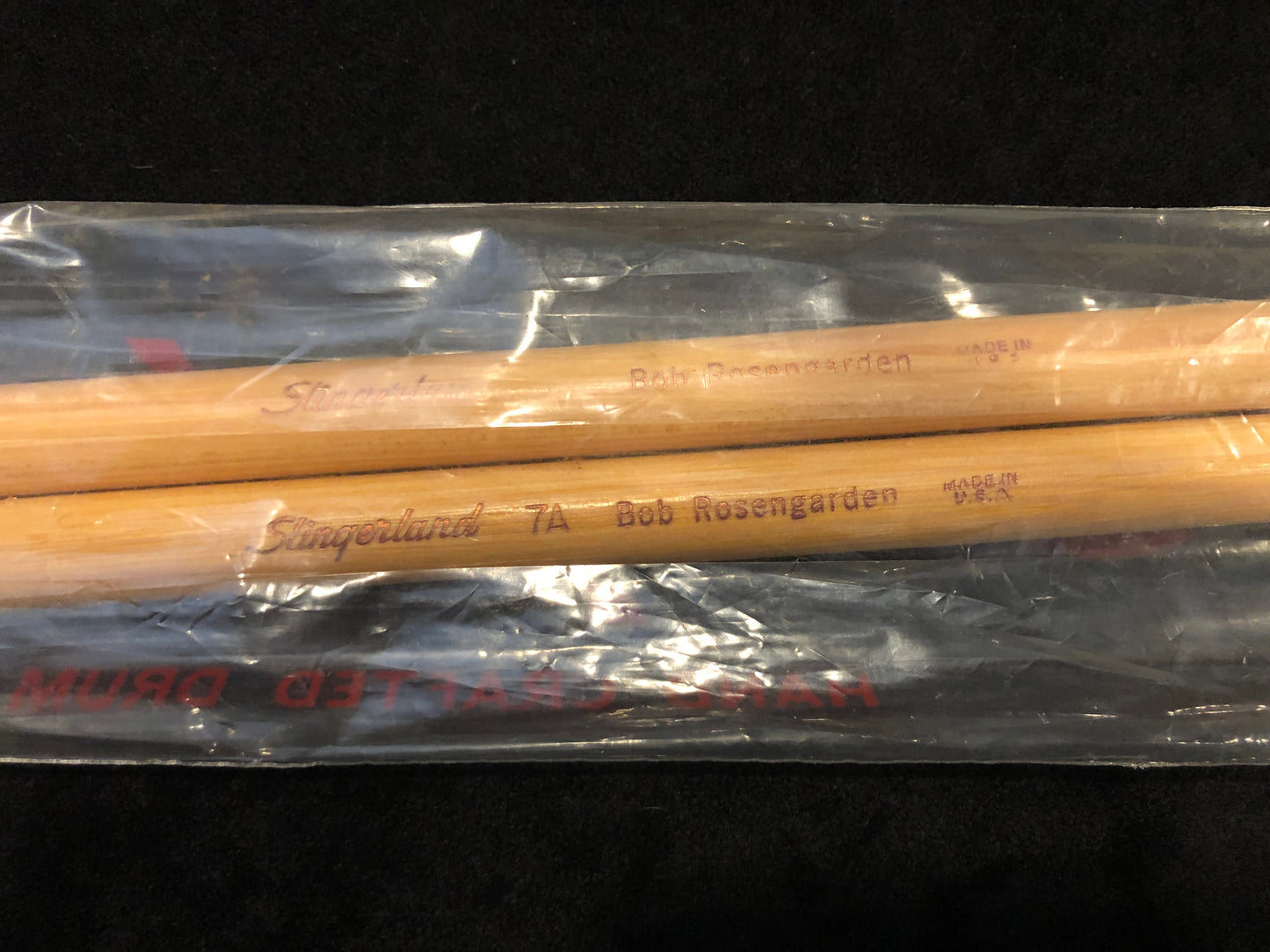 1960s N.O.S. Slingerland Bob Rosengarden 7A Wood Tip Drum Sticks w/ Original Bag