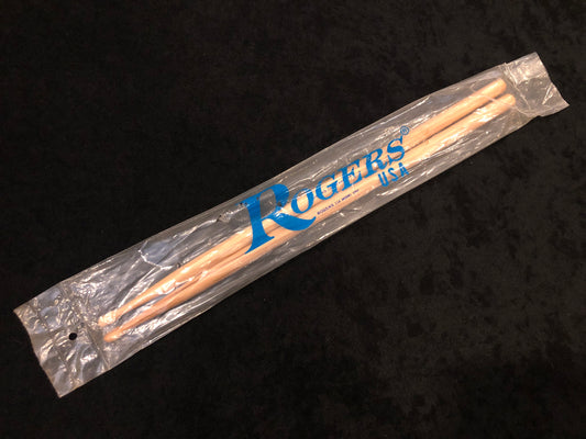 1970s N.O.S. Rogers 11A Model Drum Sticks Wood Tip w/ Original Bag