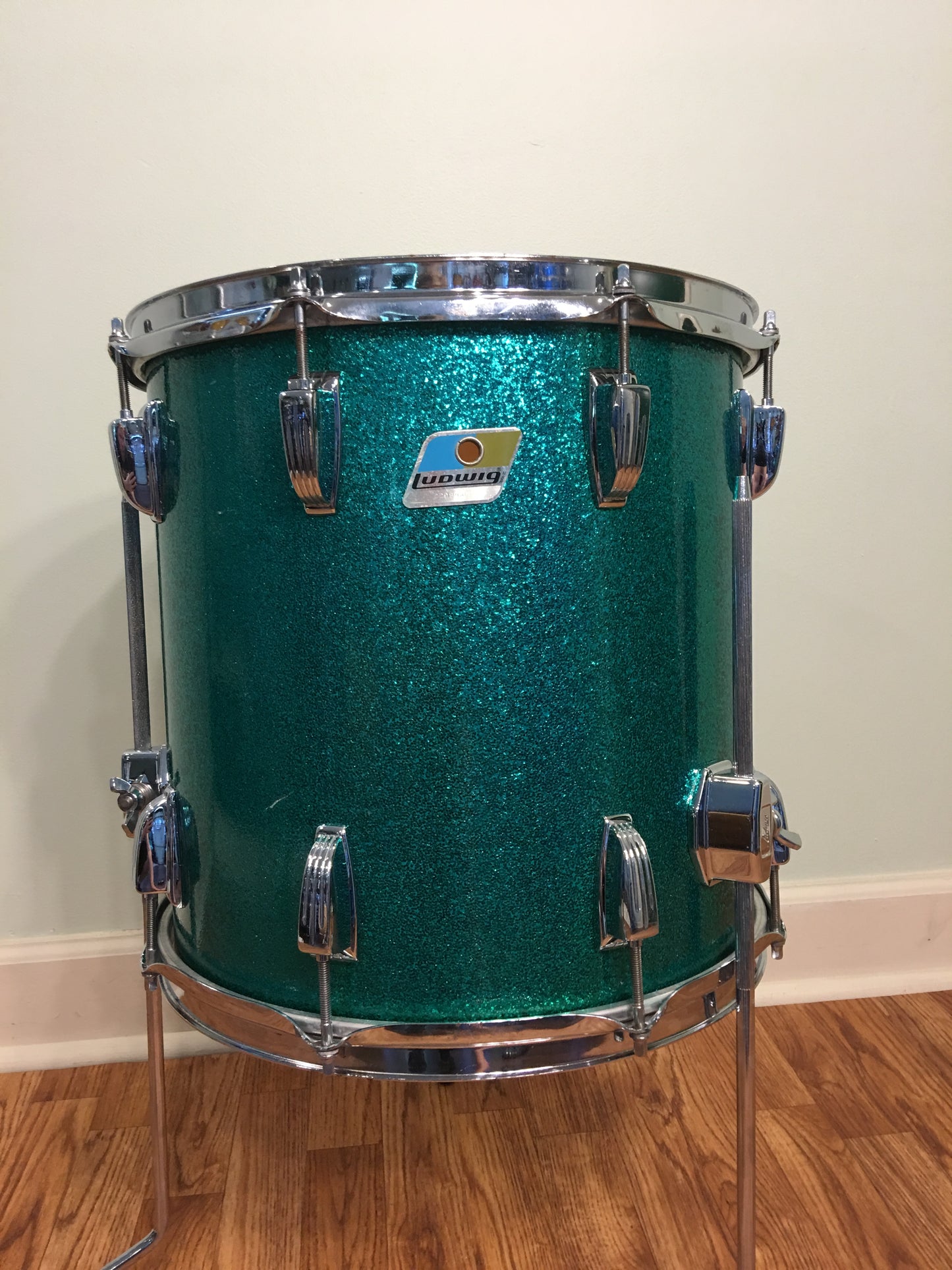 1970s Ludwig Jazzette Green Sparkle Drum Set 18/12/14