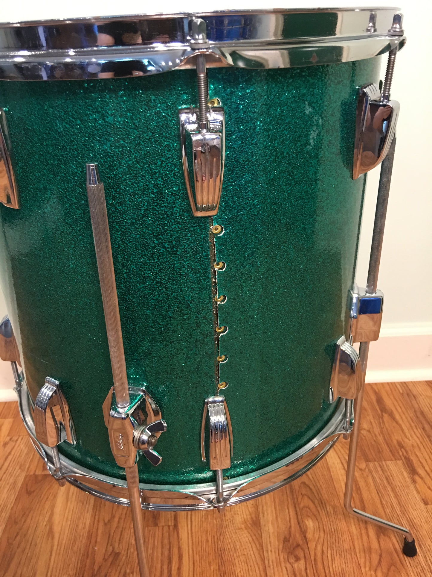 1970s Ludwig Jazzette Green Sparkle Drum Set 18/12/14
