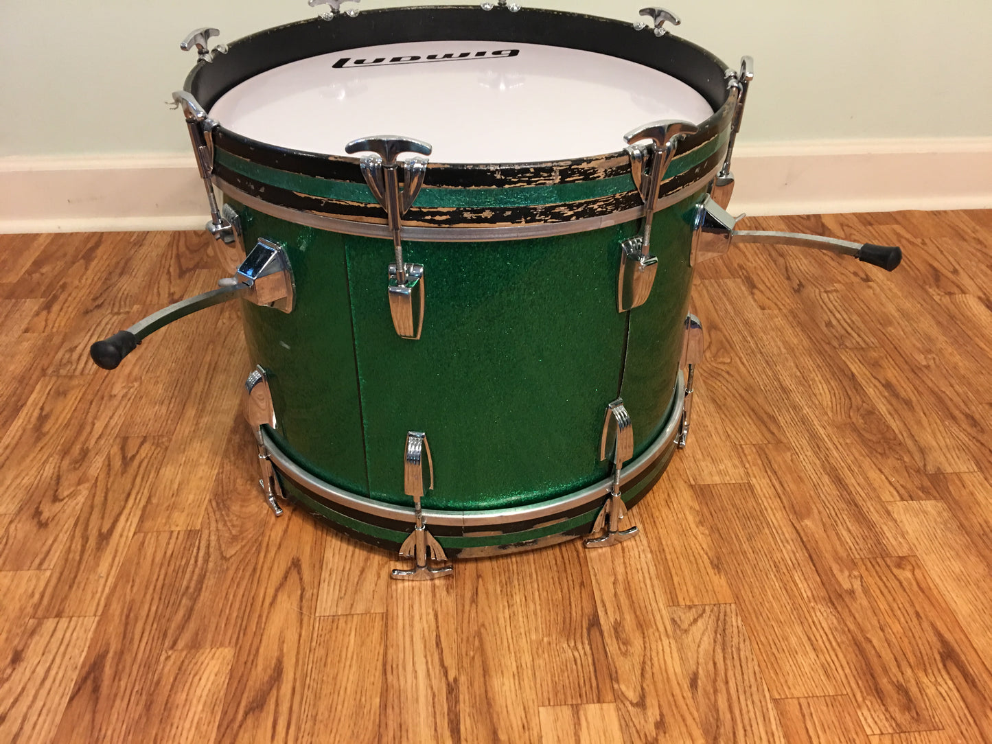 1970s Ludwig Jazzette Green Sparkle Drum Set 18/12/14