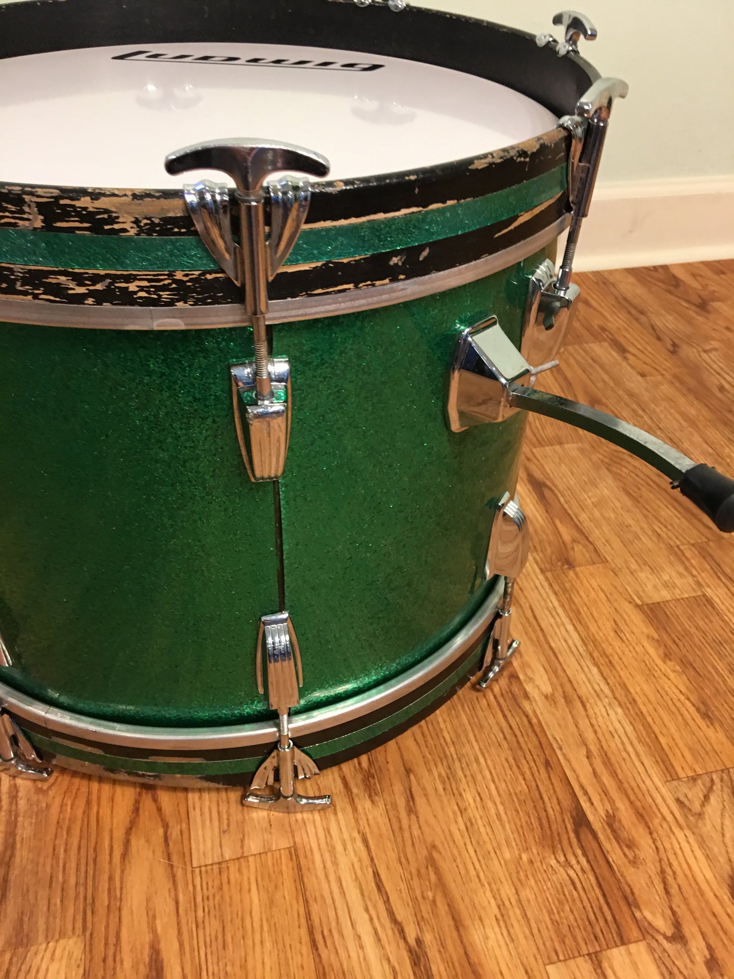 1970s Ludwig Jazzette Green Sparkle Drum Set 18/12/14