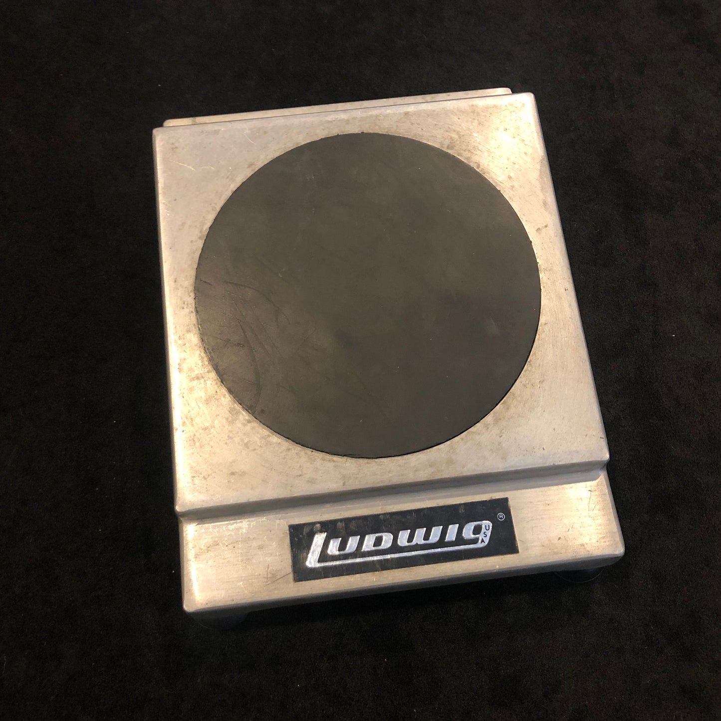 1970s Ludwig No. 4050 Practice Pad Aluminum / Rubber