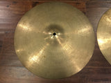 15" 1960's Zildjian A Hi Hat Cymbals 1310g / 1328g # 283