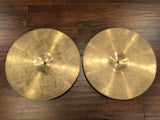 15" 1960's Zildjian A Hi Hat Cymbals 1310g / 1328g # 283