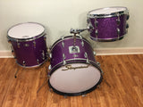 Early 1970s Slingerland Purple Sparkle "No. 9N Modern Jazz Outfit" Drum Set 20" 12" 14"