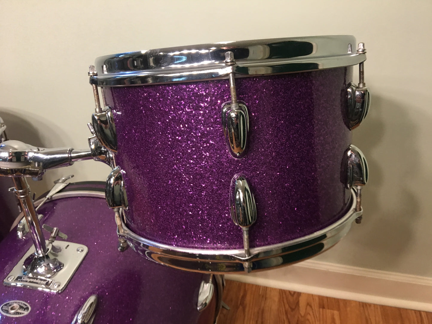 Early 1970s Slingerland Purple Sparkle "No. 9N Modern Jazz Outfit" Drum Set 20" 12" 14"