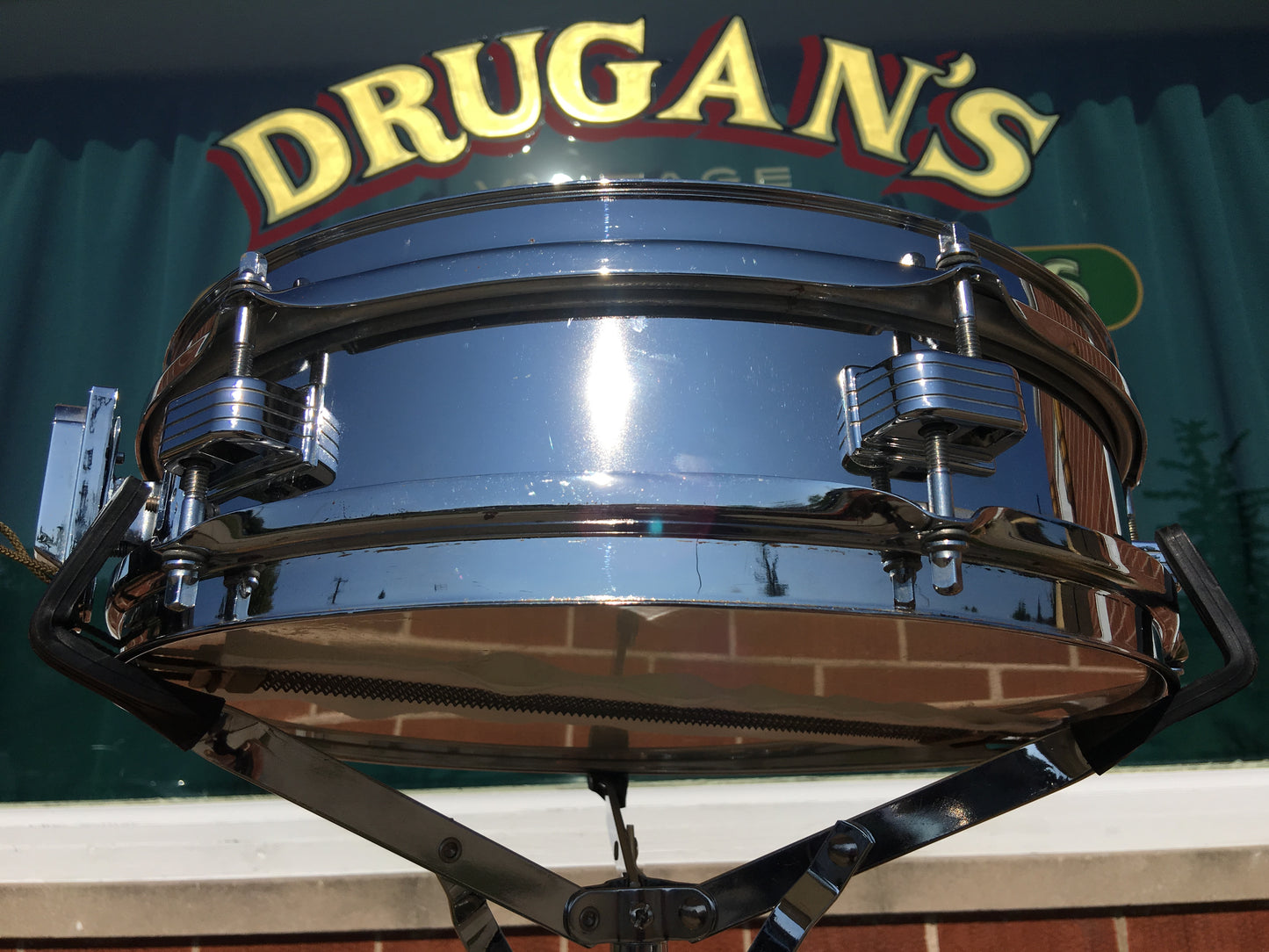 1970s Ludwig 3"X13" Piccolo Snare Drum Blue & Olive Model No. 405