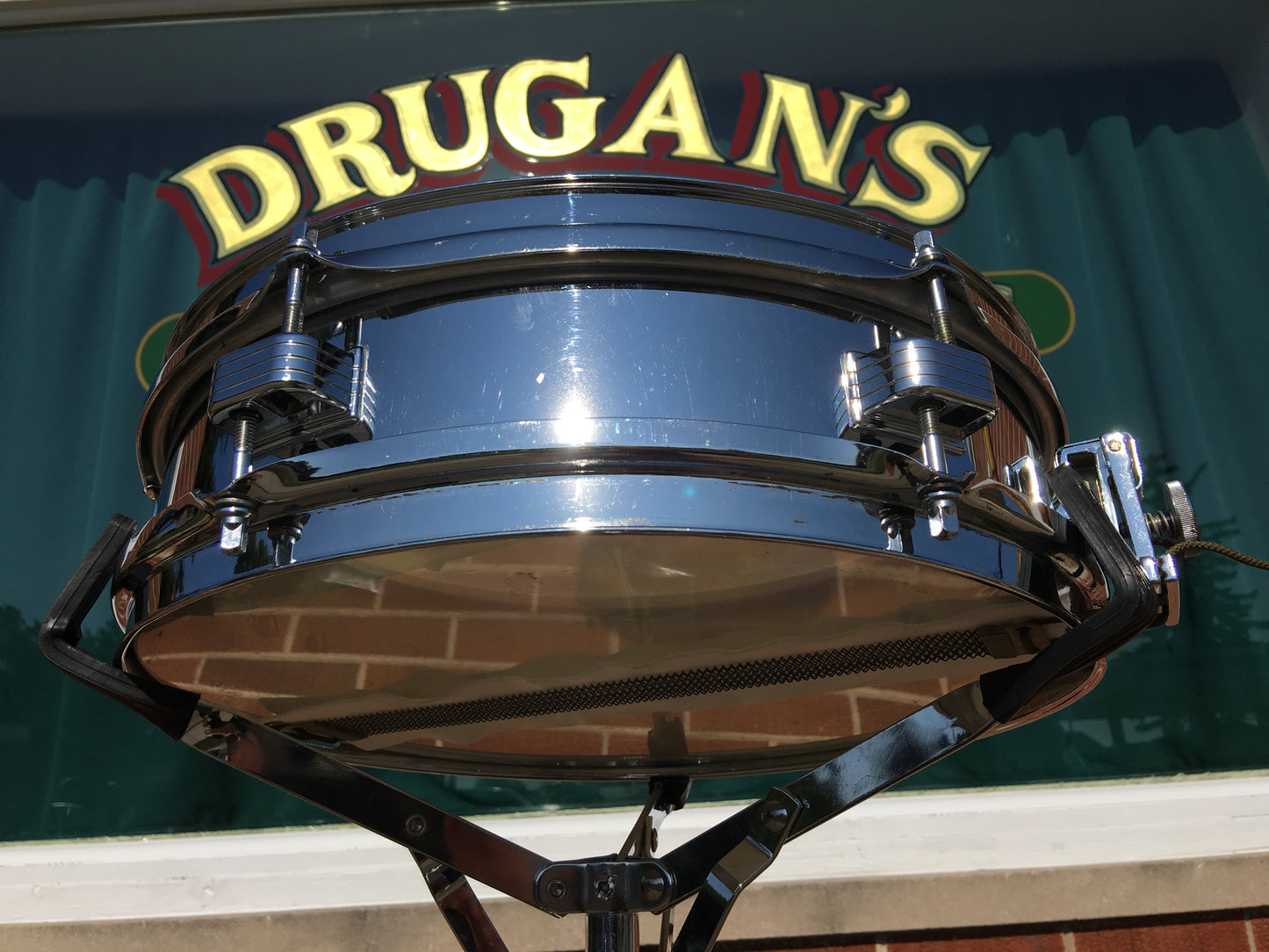 1970s Ludwig 3"X13" Piccolo Snare Drum Blue & Olive Model No. 405