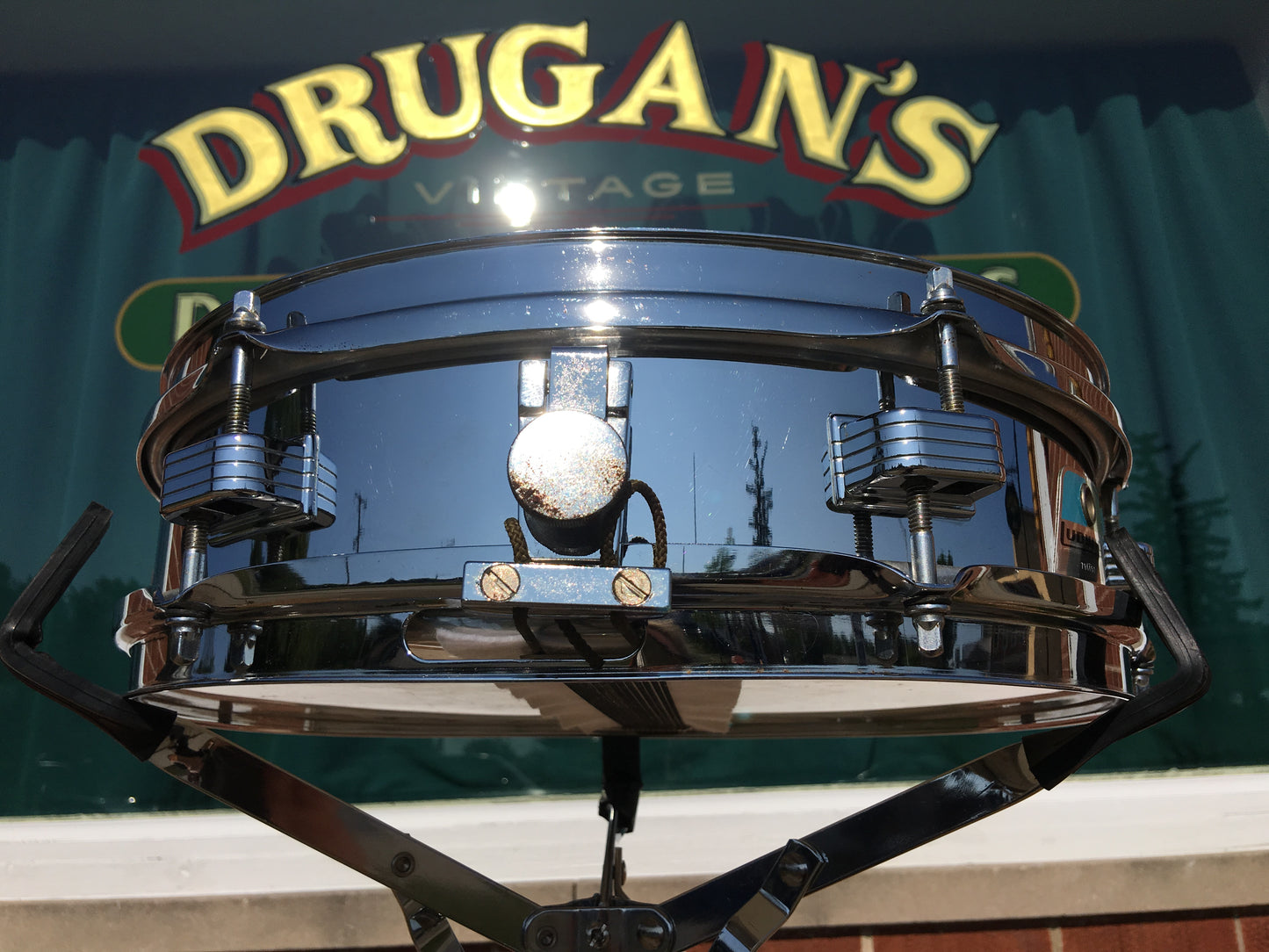 1970s Ludwig 3"X13" Piccolo Snare Drum Blue & Olive Model No. 405