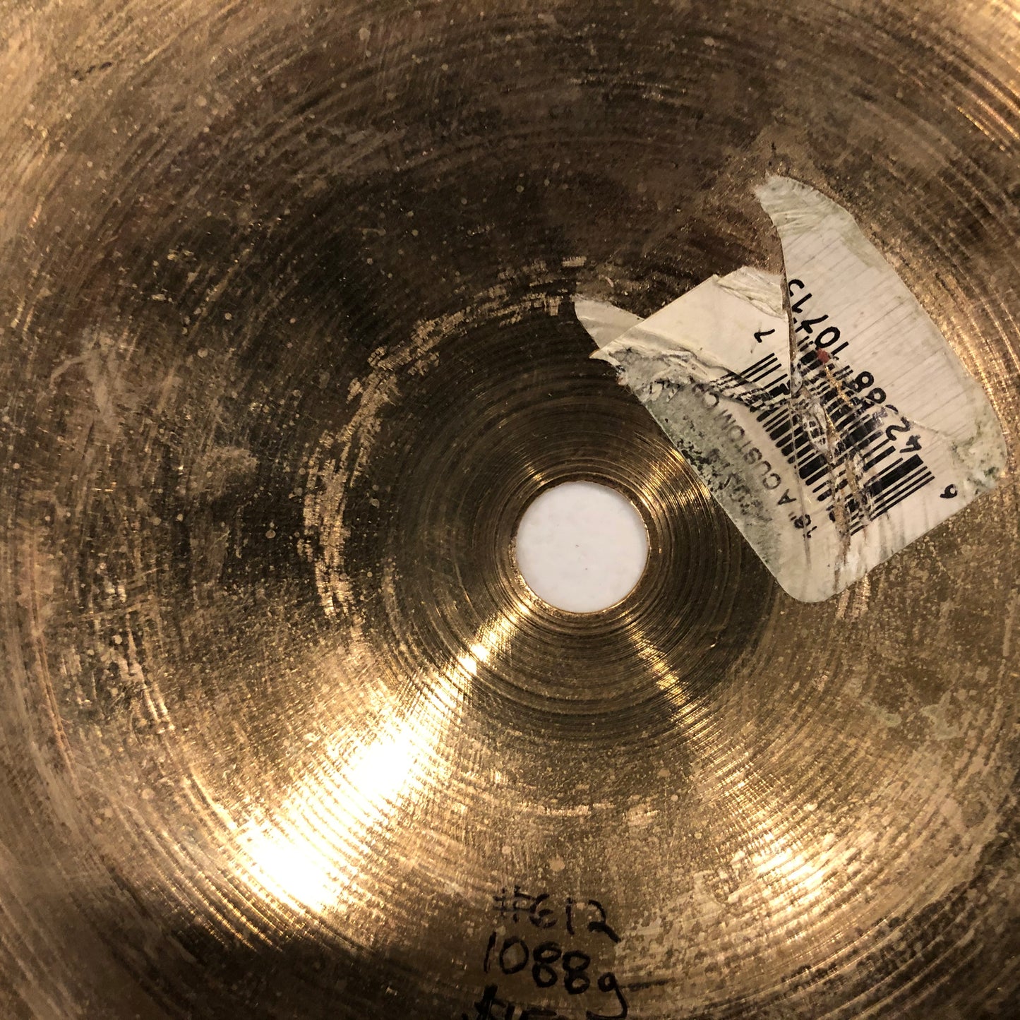 16" Zildjian A Custom Crash Cymbal 1088g #612