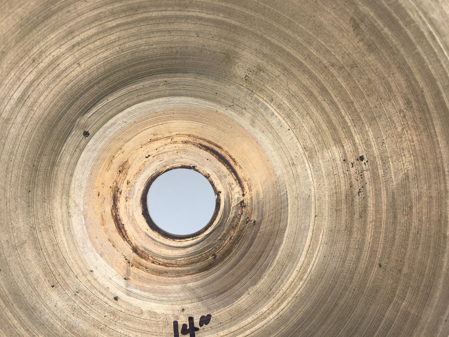 14" Zildjian A 1950s Trans Stamp Hi Hat Single /Crash Cymbal 710g #518