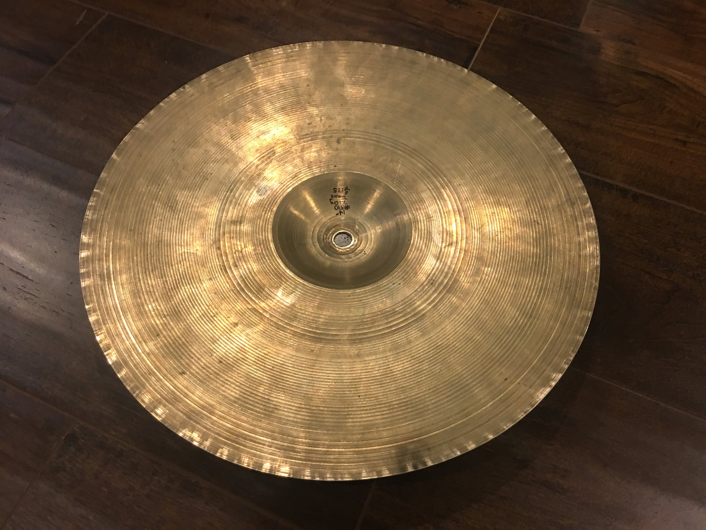 14" Zildjian A 1950s Trans Stamp Hi Hat Single /Crash Cymbal 710g #518