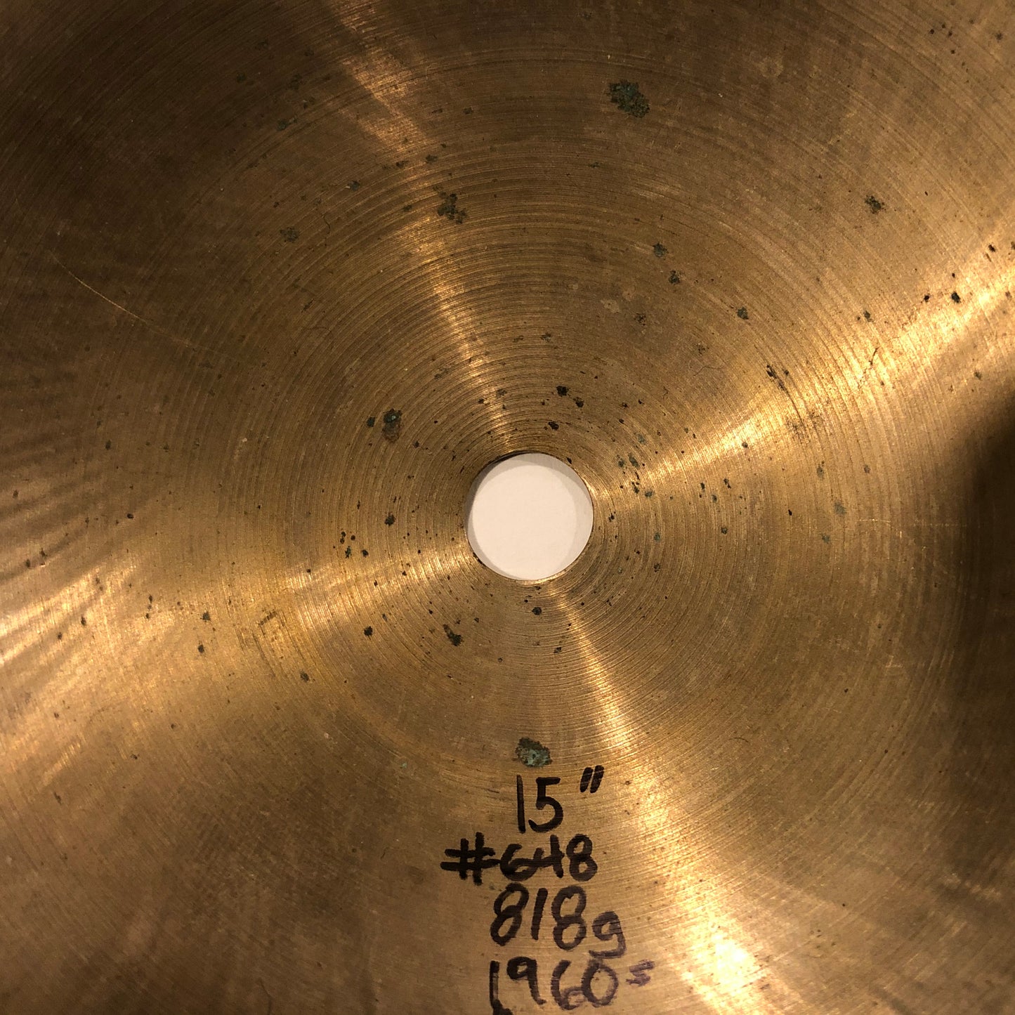 15" UFIP 1960s Crash / Hi-Hat / Effects Cymbal 818g #648